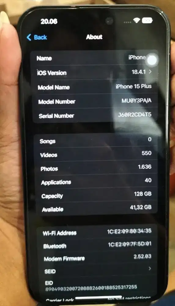 Iphone 15 plus 128 gb ibox