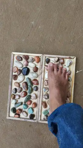 papan kesehatan kaki terapi refleksi batu alam asli