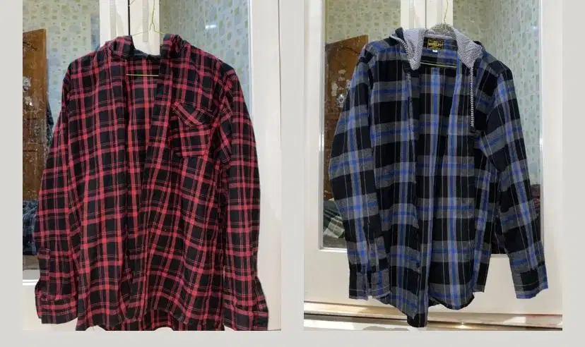 kemeja flanel pria
