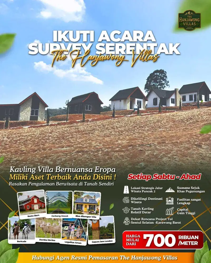 TANAH MURAH THE HANJAWONG VILLAS 500MDPL DI BOGOR TIMUR