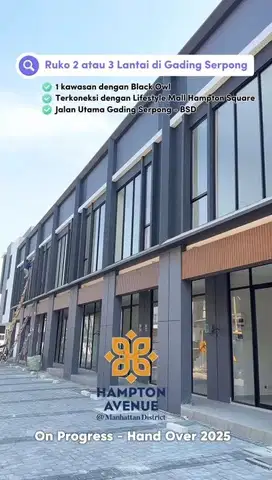 Ruko Hampton Avenue Siap Pakai TANPA DP
