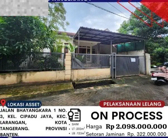 Djual rumah murah di cipadu larangan