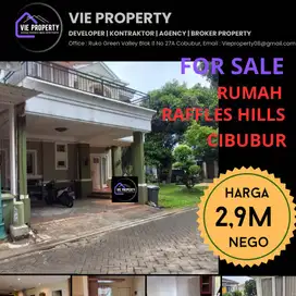 Rumah Raffles Hills Cibubur Posisi Hook LT 200m2 Semi Furnished