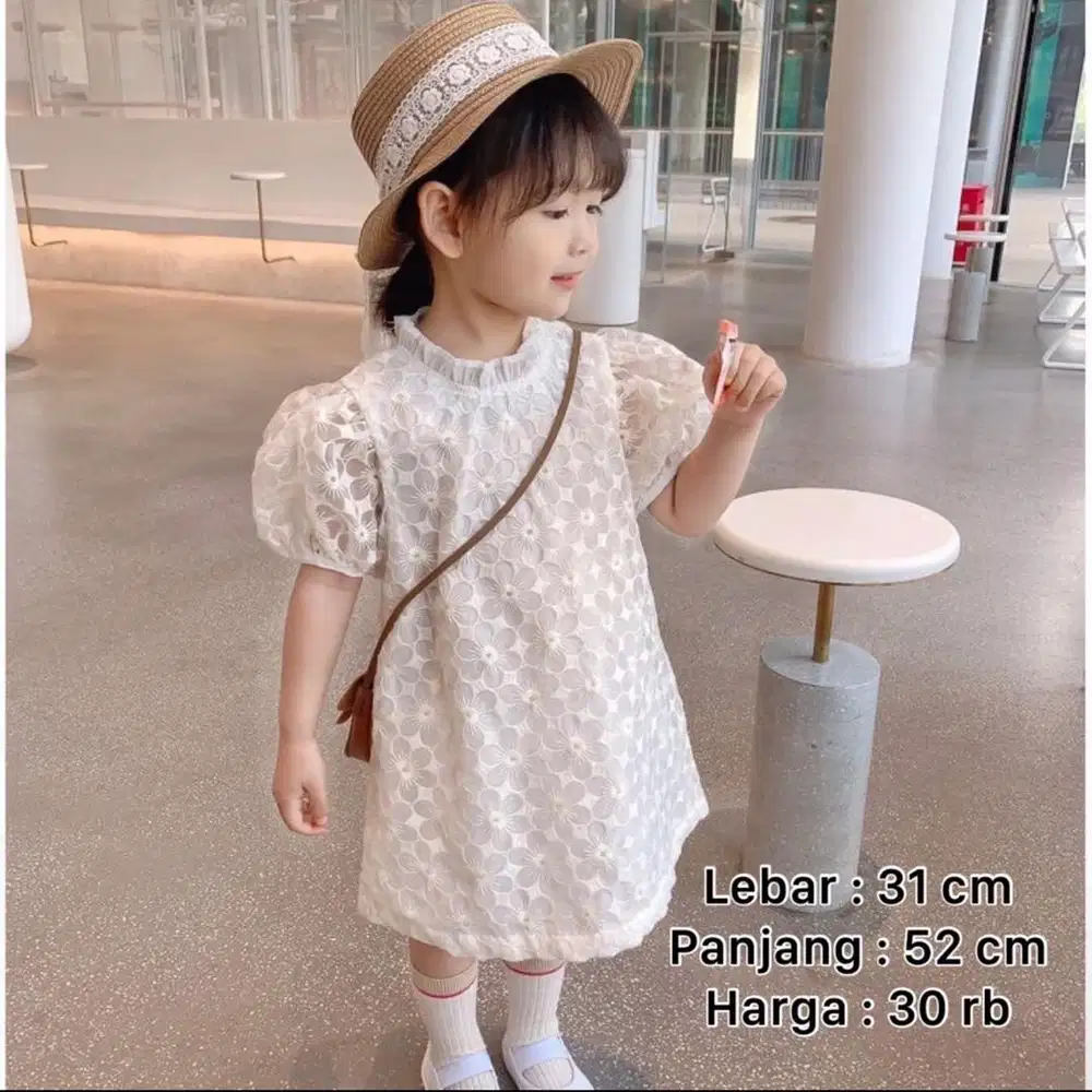 Dress putih baju pesta anak perempuan