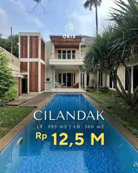 Rumah Moderen Tropis Ada Private Pool di Cilandak Jakarta Selatan