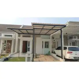 Kanopi baja ringan tiang V murah terpasang