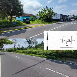 Tanah Tepi Jalan Aspal Utara Pasar Rejodani