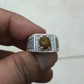 Batu Kalimaya Teh Ring Perak 925