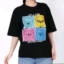 AEROSTREET T shirt oversize warna hitam size M