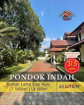 DIJUAL RUMAH LAMA SIAP HUNI PONDOK INDAH