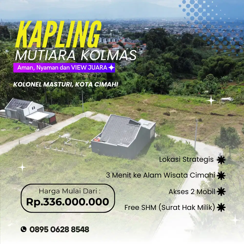 TANAH MUTIARA KOLMAS 5 MENIT DARI ALUN-ALUN CIMAHI