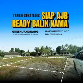 Tanah Perumahan Jogja, Bisa Pesan Bangun, Siap Balik Nama