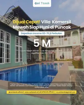 Di Jual Vila Mewah 2 Lantai di Megamendung Puncak Bogor
