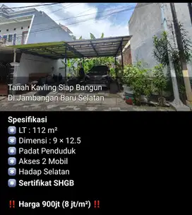 Tanah kavling siap bangun jambangan baru Surabaya