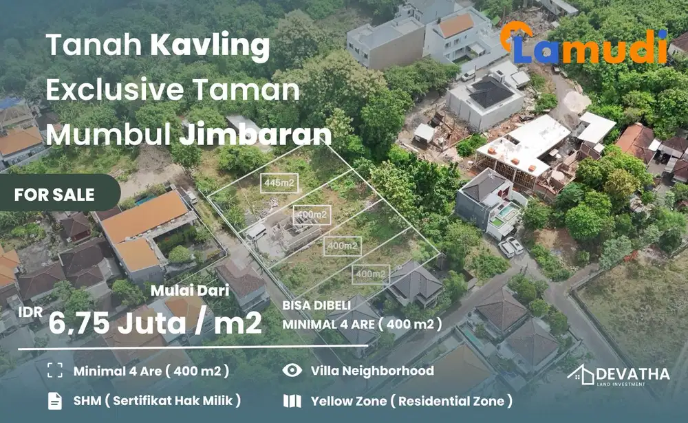 TANAH KAVLING EKSKLUSIF BALI Dijual Tanah Taman Mumbul Jimbaran Bali