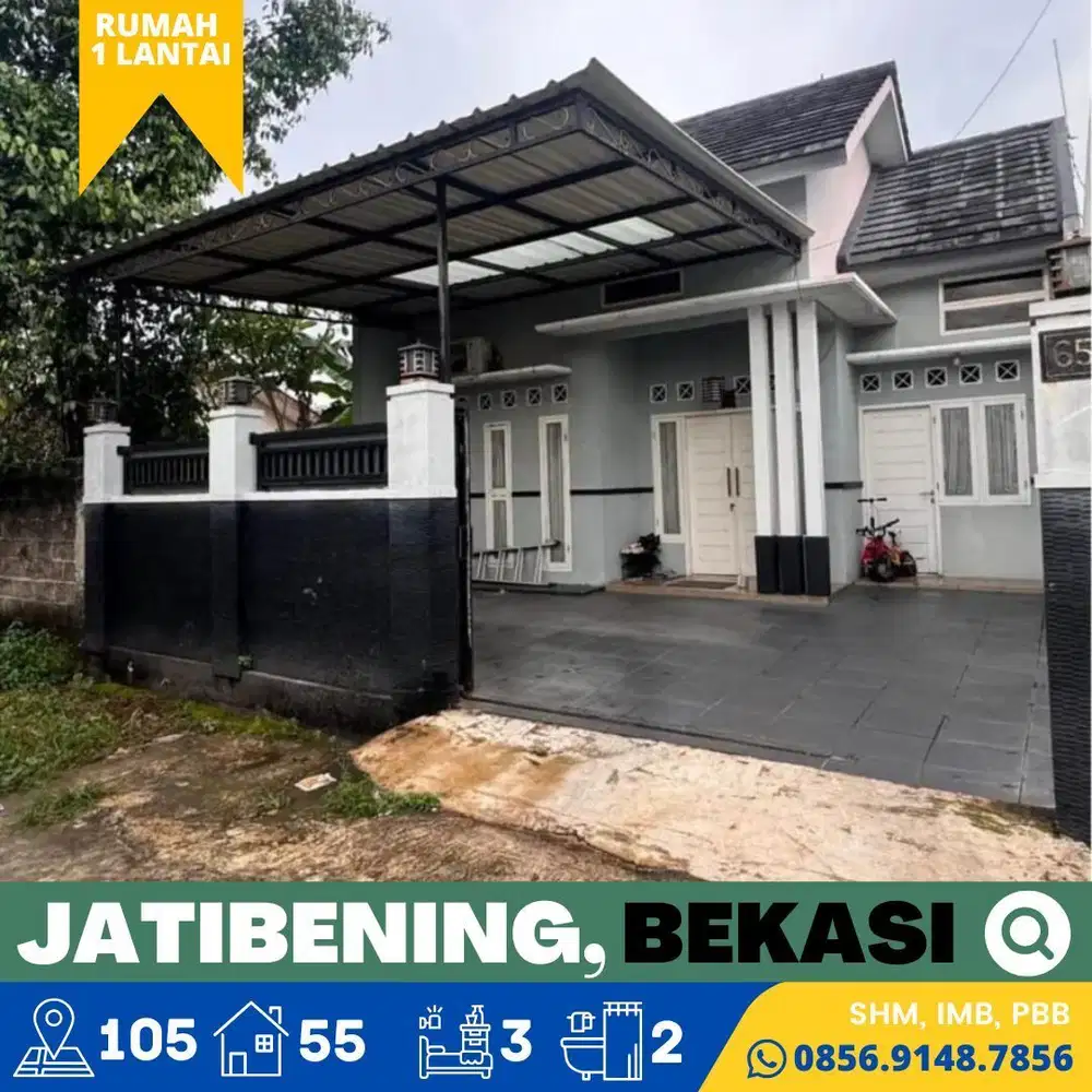 Rumah dijual Murah, Luas, Ratna, Jatibeng Bekasi, 10 menit LRT Cikunir