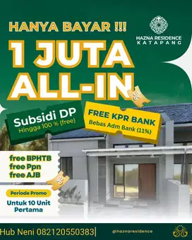 Rumah baru idaman cukup 1juta sudah punya rumah di banjaran