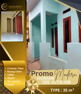 RUMAH 2 KAMAR SIAP HUNI AKSES DEKAT STASIUN KRL HANYA 165 JUTA