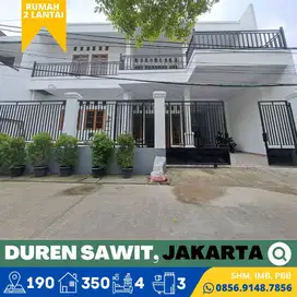 Rumah dijual Murah 2,5Lt. Duren Sawit Jakarta Timur dekat Tol Becakayu