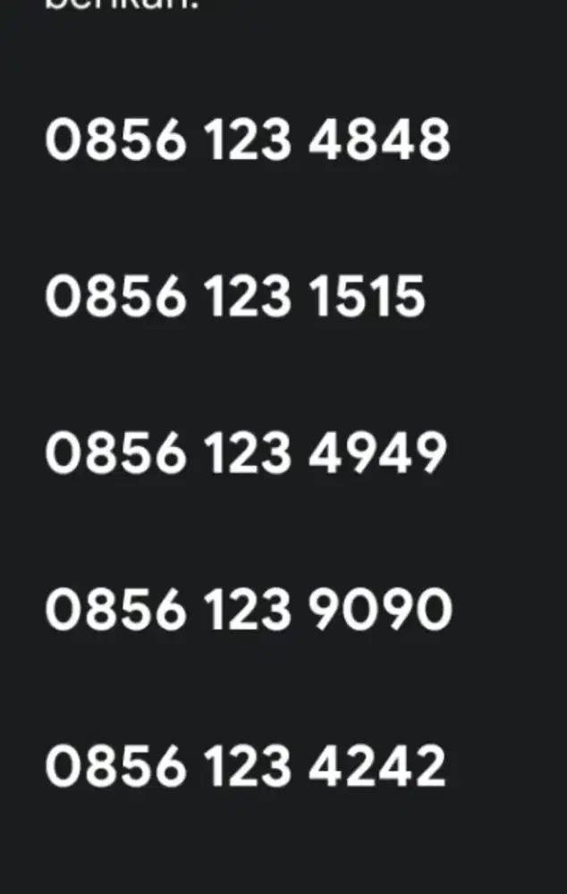 Nomor cantik indosat 11 digit