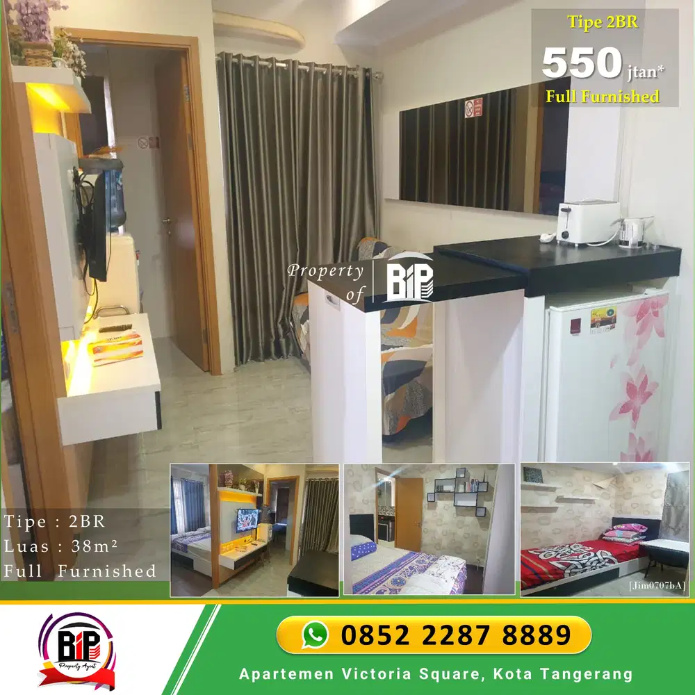 Apartemen 2BR full furnished di Kota Tangerang