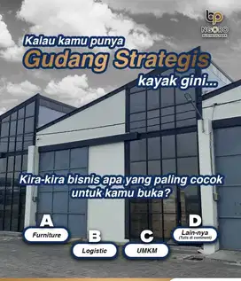 dijual gudang bp ngoro mojokerto akses strategis