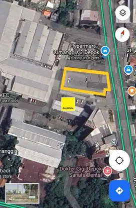 Tanah Komersial 1.305m2 di Jalan Raya Bogor