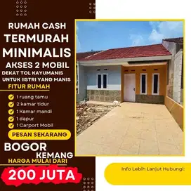 Rumah Kios Cocok Untuk Usaha, Akses 2 Mobil dekat akses Tol