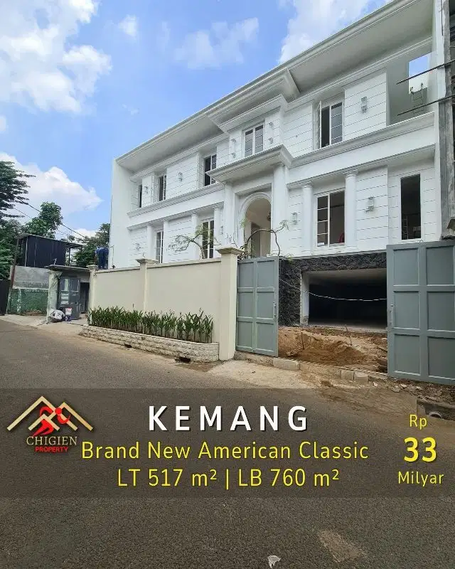 DIJUAL RUMAH BARU AMERICAN CLASSIC DI KEMANG JAKARTA SELATAN