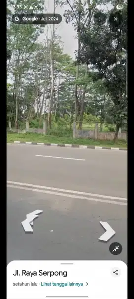 Dijual Cepat Tanah Di Pinggir Jalan Serpong Depan Batan Indah