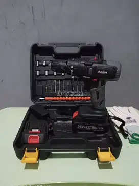 Bor Cordless (Impact Drill) X-APR AP16 + 1 set Kunci shock X-APR AP46.
