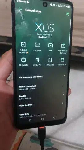 infinix hot 11s nfc 6/128gb batangan