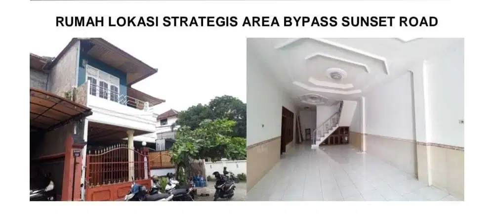 Rumah Murah 2Lt Lokasi Strategis Dekat Area By Pass Sunset Road Kuta