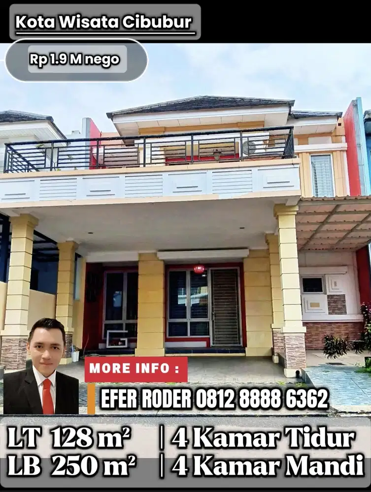 Bangunan besar kondisi siap huni depan taman - Bisa KPR
