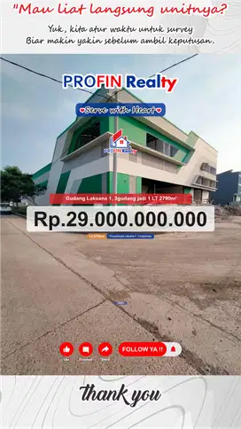 Dijual Gudang/Pabrik Komplek Pergudangan Laksana 1 (3kavling jadi 1)