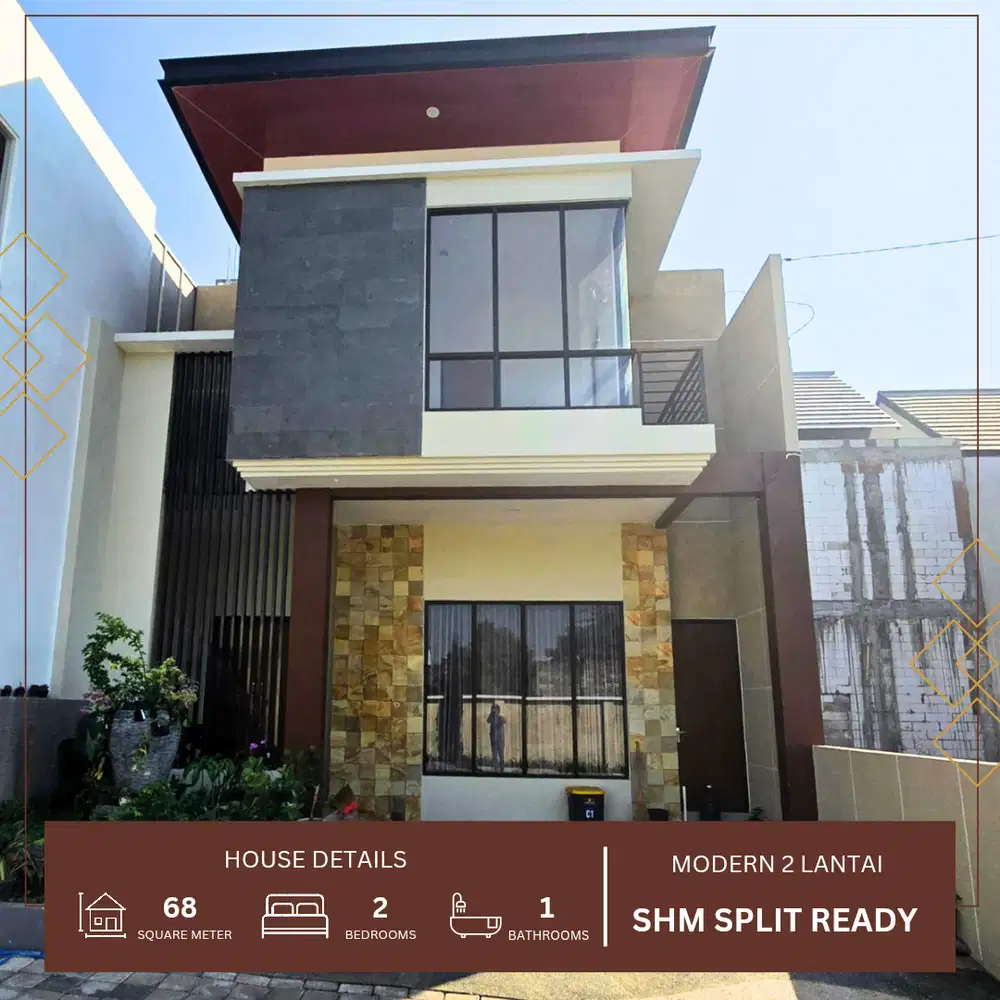 Dijual rumah modern 2 lantai bandulan kota malang