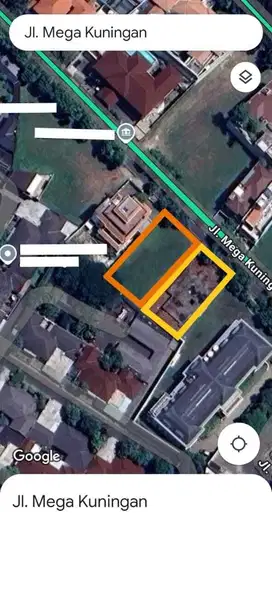 Tanah 2 Kavling 1550m2 di Mega Kuningan, Jakarta Selatan