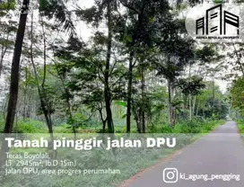 Tanah pinggir jalan DPU di teras Boyolali