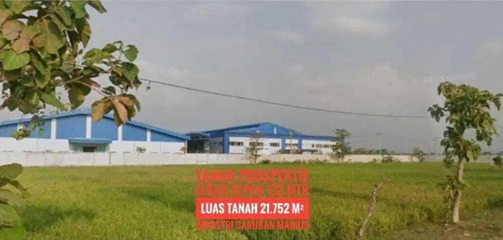 (L) Tanah Industri LD 133 mtr, dekat Exit Tol Caruban MADIUN, Baguss