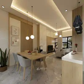 WOW Rumah Cantik Desain 3D Pinggir Jalan Strategis di Cibubur Jaktim