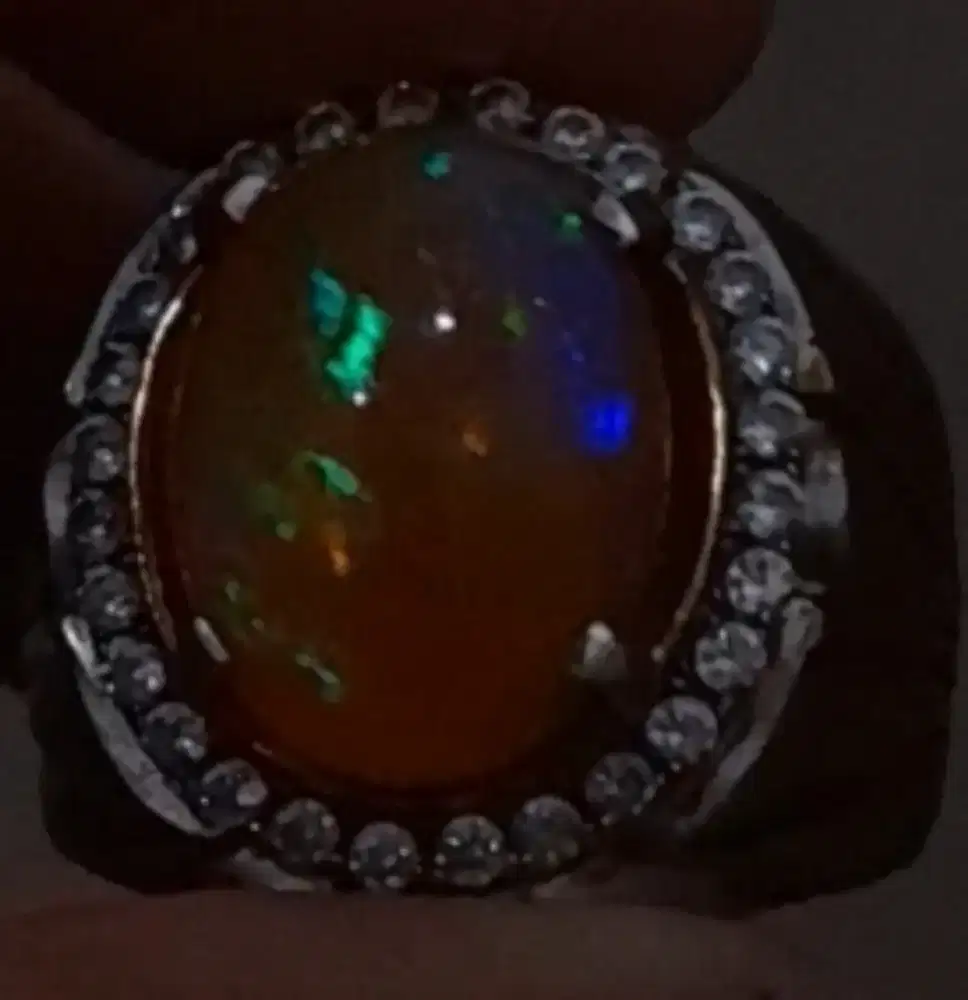 Natural Kalimaya Ring Perak HQ