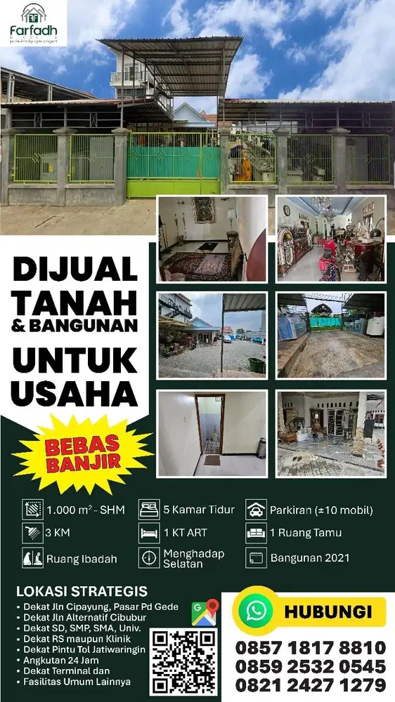 DIJUAL CEPAT SIAP HUNI RUMAH DAN TEMPAT USAHA JAKARTA TIMUR