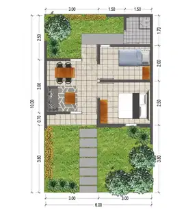 Rumah subsidi 2 kt 1 kamar mandi di balaraja