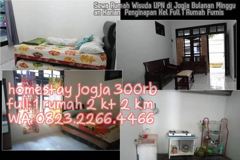 Sewa Rumah Wisuda UPN di Jogja Bulanan Mingguan Harian  Penginapan Kel