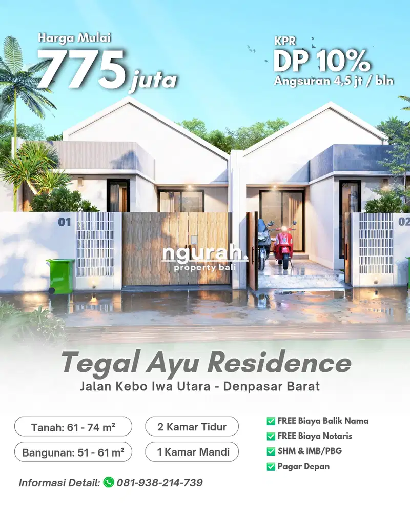 Dijual Rumah Murah Denpasar Barat