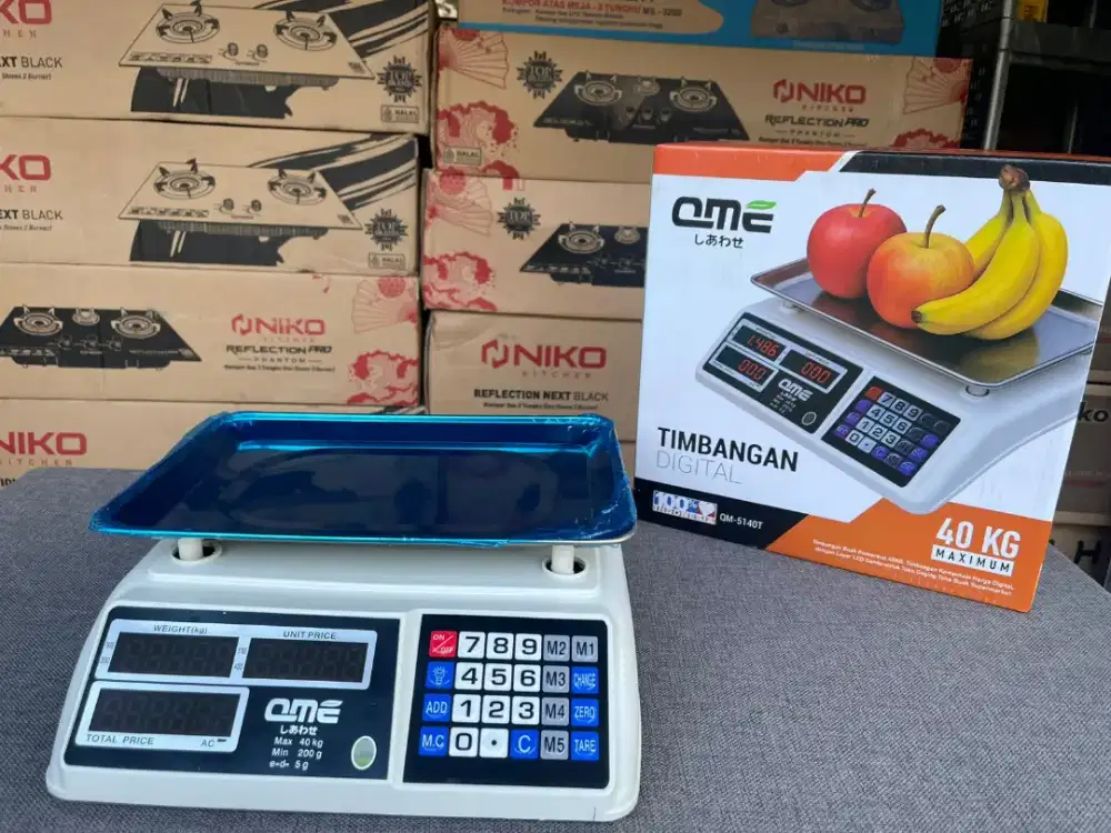 Ready timbangan digital harga max 40 kg merk QME