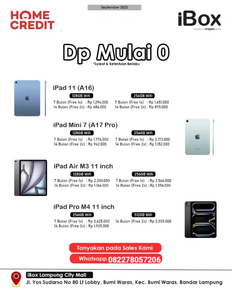 Cicilan ipad by home credit