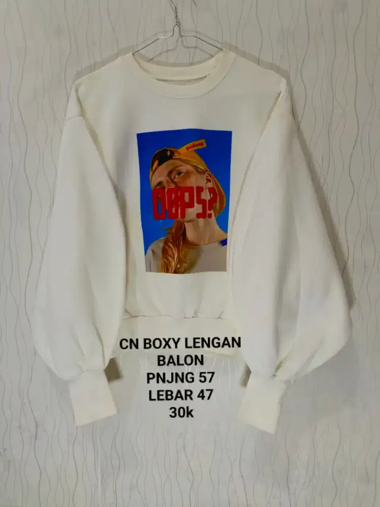 Crewneck Boxy Lengan Balon