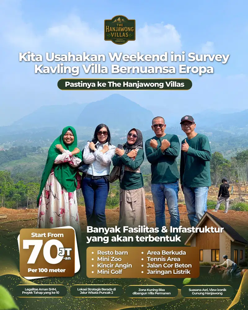 Jual murah kavling SHM view indah di dekat Villa khayangan