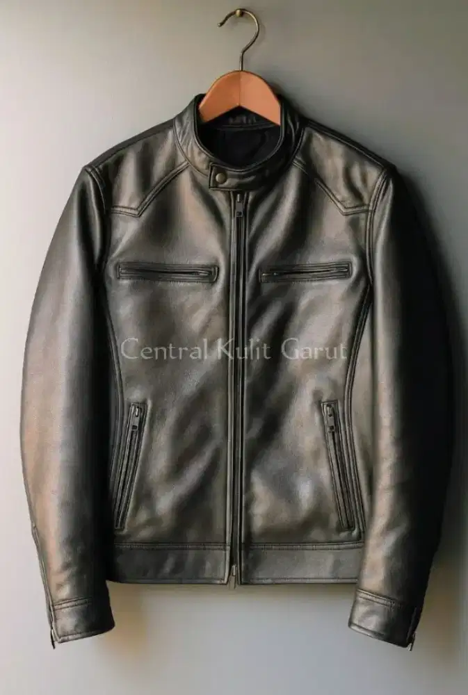 (Pree Order) Jaket Kulit Asli Pria Kantri - By Central Kulit Garut